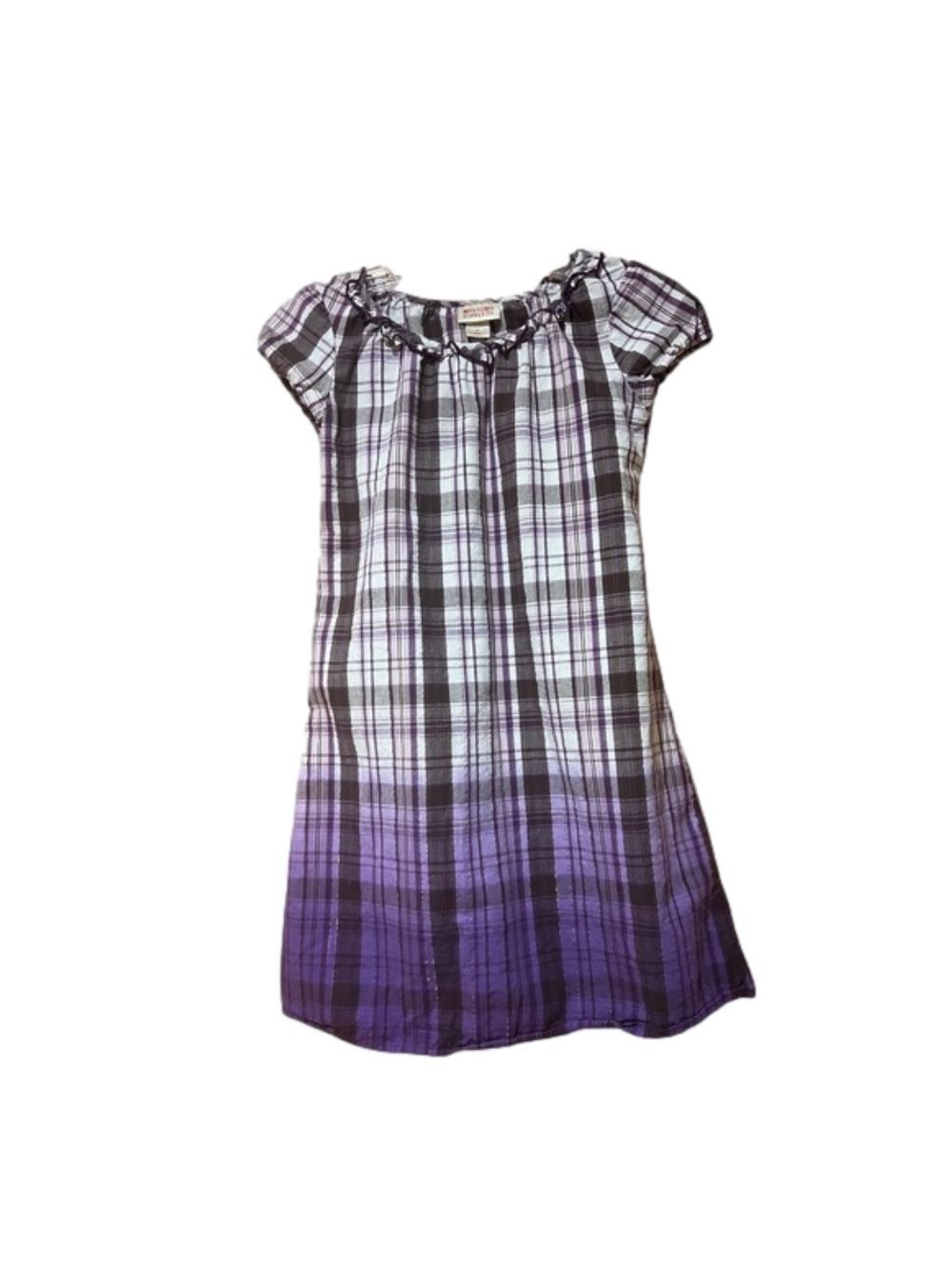 Mossimo Supply Co Girls Dress Medium Purple Plaid